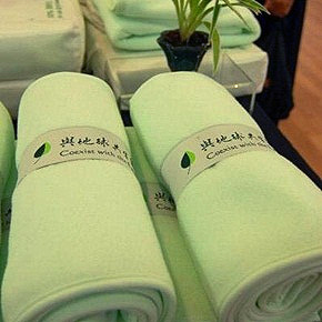 Blankets made by 100% recycled materials. (Photo by Wang Li-lin)