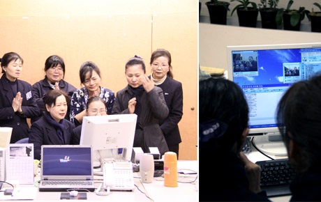 The Tzu Chi headquarters' emergency command center in Hualien held a video conference with the Japan branch to ask what aid was needed. (Photo provided by Tzu Chi Foundation) The Tzu Chi headquarters' emergency command center in Hualien held a video conference with the Japan branch to ask what aid was needed. (Photo provided by Tzu Chi Foundation)